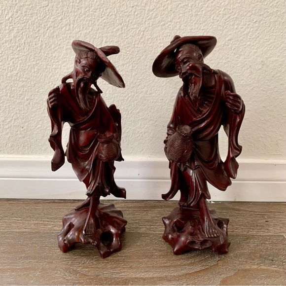 Hand Carved Root Wood Statue, China - Picture 1 of 13